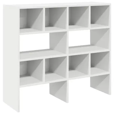 vidaXL Regal za čevlje 2 kosa zložljiva bel 89,5x30x40 cm