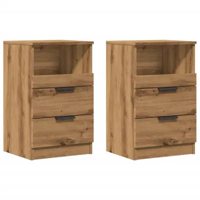 vidaXL Nočna omarica 2 kosa artisan hrast 40x36x65 cm inženirski les