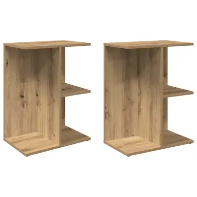 vidaXL Nočna omarica 2 kosa artisan hrast 46,5x29x61 cm inženirski les