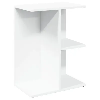 vidaXL Nočna mizica bela 46,5x29x61 cm inženirski les