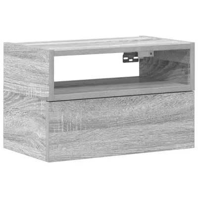 vidaXL Stenska nočna omarica siva sonoma 45x26x28,5 cm