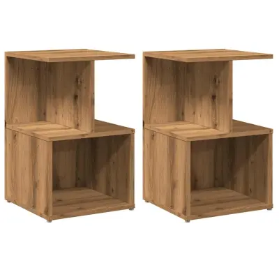 vidaXL Nočna omarica 2 kosa artisan hrast 35x35x55 cm inženirski les