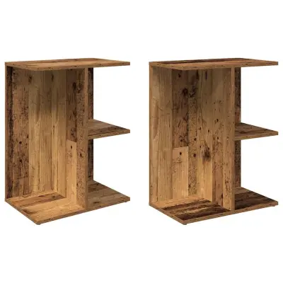 vidaXL Nočna omarica 2 kosa starinski les 46,5x29x61 cm inženirski les