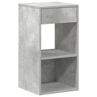 vidaXL Nočna omarica z predalom betonsko siva 35x34x66,5 cm