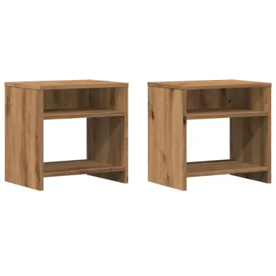 vidaXL Nočna omarica 2 kosa artisian hrast 40x30x40 cm inženirski les