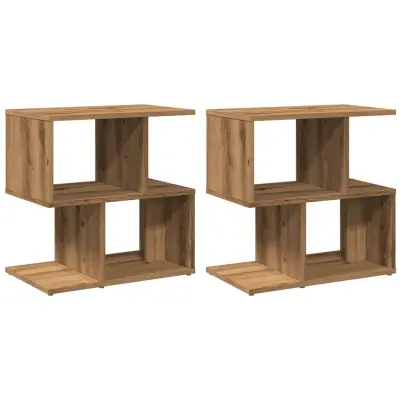 vidaXL Nočna omarica 2 kosa artisan hrast 50x30x51,5 cm inženirski les
