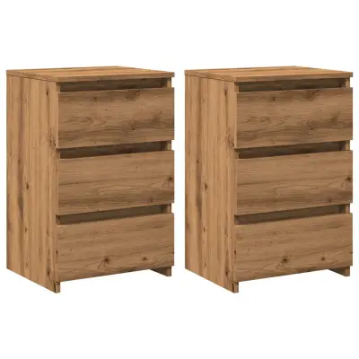 vidaXL Nočna omarica 2 kosa artisan hrast 40x35x62,5 cm inženirski les
