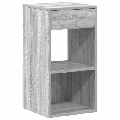 vidaXL Nočna omarica z predalom siva sonoma 35x34x66,5 cm