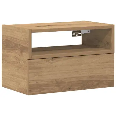 vidaXL Stenska nočna omarica artisan hrast 45x26x28,5 cm