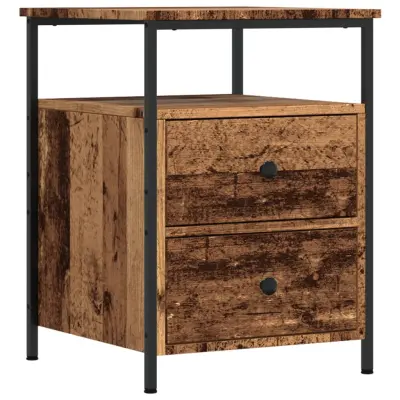 vidaXL Nočna omarica starinski les 44x45x60 cm inženirski les