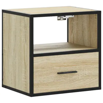 vidaXL Stenska nočna omarica sonoma hrast 40x31x39,5 cm