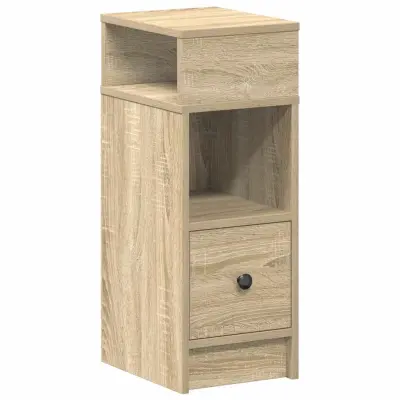 vidaXL Nočna omarica z predalom sonoma hrast 25x31x66 cm