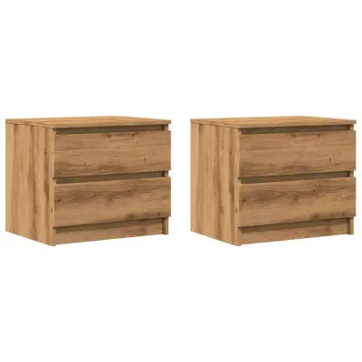 vidaXL Nočna omarica 2 kosa artisan hrast 50x40x43.5 cm inženirski les