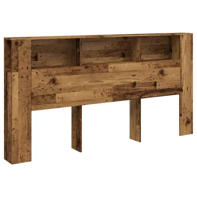 vidaXL Vzglavna omarica starinski les 200x18,5x102,5 cm inženirski les