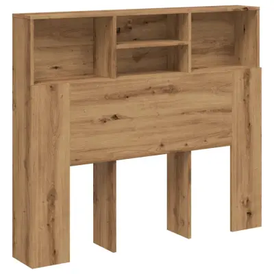 vidaXL Vzglavna omarica artisan hrast 120x19x103,5 cm inženirski les
