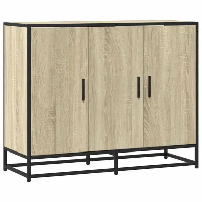 vidaXL Komoda sonoma hrast 94x35x76 cm inženirski les