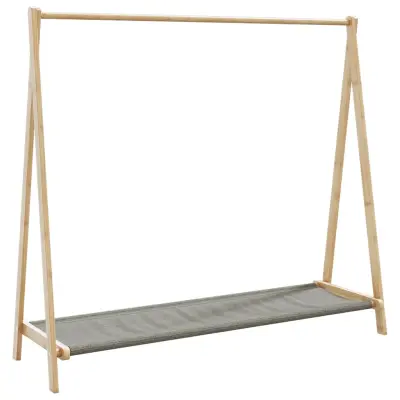 vidaXL Stojalo za oblačila s policami 106x34x102 cm bambus