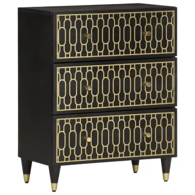 vidaXL Stranska omarica 60x33x75 cm trden mangov les