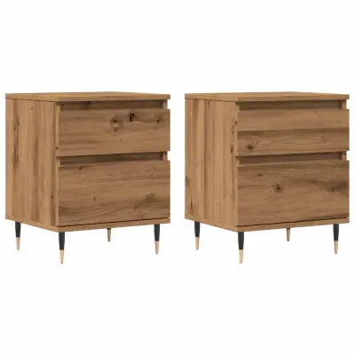 vidaXL Nočna omarica 2 kosa artisan hrast 40x35x50 cm inženirski les