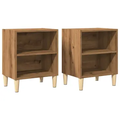 vidaXL Nočna omarica 2 kosa artisan hrast 40x30x50 cm inženirski les