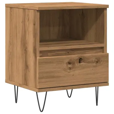 vidaXL Nočna omarica artisan hrast 40x35x50 cm inženirski les