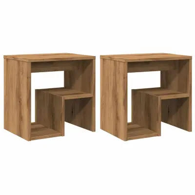 vidaXL Nočna omarica 2 kosa artisan hrast 40x30x40 cm inženirski les