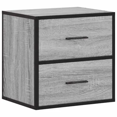 vidaXL Stenska nočna omarica siva sonoma 40x31x39,5 cm