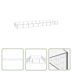The Living Store Pasji boks srebrn 27 m² jeklo - Pasji Boks