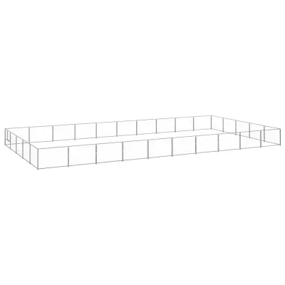 The Living Store Pasji boks srebrn 50 m² jeklo - Pasji Boks