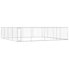 The Living Store Zunanji pasji boks pocinkano jeklo 760x760x185 cm - Pasji Boks