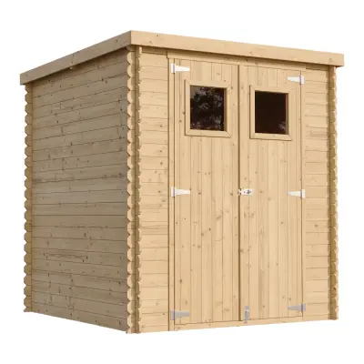 Lesena vrtna lopa - 204x204xH200 cm/3.53 m2 - Vrtna hiša brez podov - TIMBELA M309