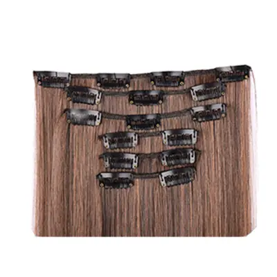 Lasni podaljški s sponkami coffee