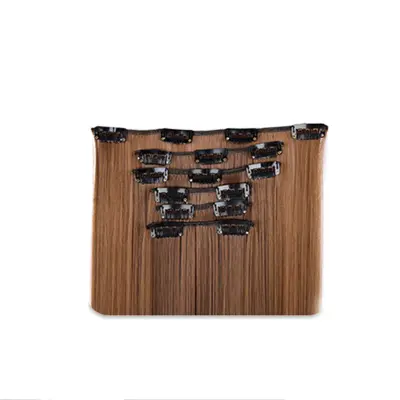 Lasni podaljški s sponkami Light gold