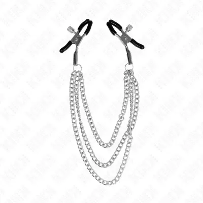 ŠČIPALKE ZA BRADAVIČKE Kink With 3 Chains Silver