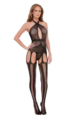BACI DIAMONTE BODYSTOCKING ČRNA, OS