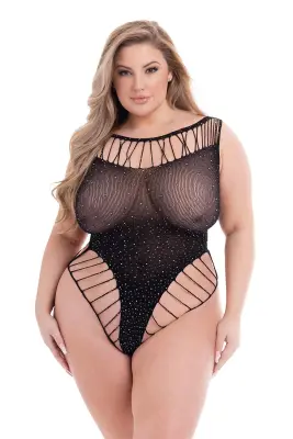 BACI DIAMONTE BODYSUIT ČRNA, KRALJICA