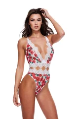 BELA CVETNA IN ČIPKASTA TEDDY, M/L