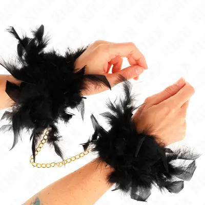 OKOVI ZA ZAPESTJE Kink Feather With Gold Chain