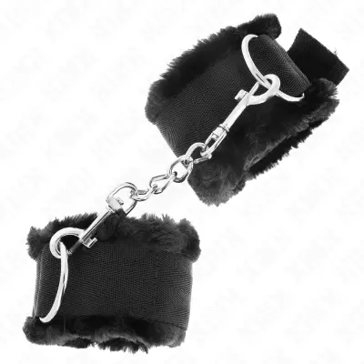 OKOVI ZA ZAPESTJE Kink Fur Lined Black