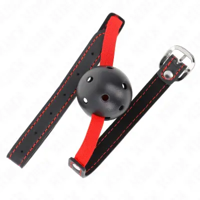 GAG Kink Hollow Hard Mouth Black/Red (4,5 cm)