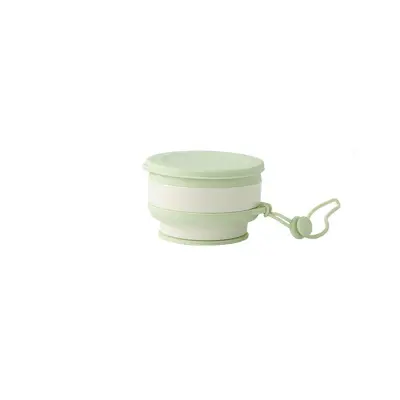 Zložljiva skodelica - 350 ml bela silikonska zložljiva skodelica Green