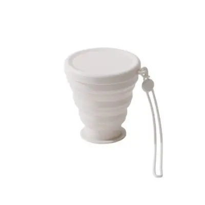 Zložljiv silikonski lonček - 200 ml prenosni zložljivi lonček za potovanja Grey