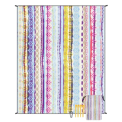 Velika plažna odeja za piknike in kampiranje - hitro sušenje in vodoodporna   Model 1