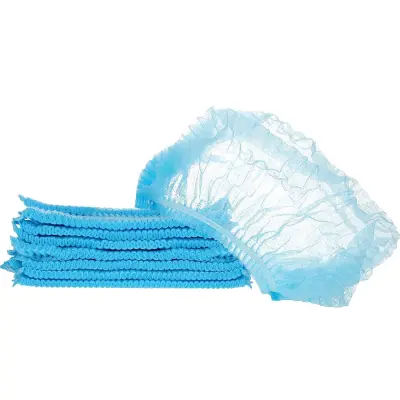 Bouffant kape za enkratno uporabo, mreža za pokrivalo za lase Blue L