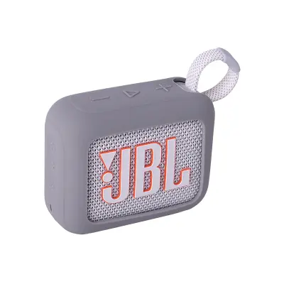 Silikonski ovitek JBL GO4 s karabinom Silver