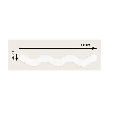 Protizdrsni trak za stopnice Nedrseči trak za stopnice v obliki črke S  1,3x18 cm