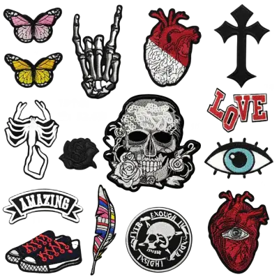 Obliž za likanje za popravilo zaplat na tkanini za oblačila   Punk serija