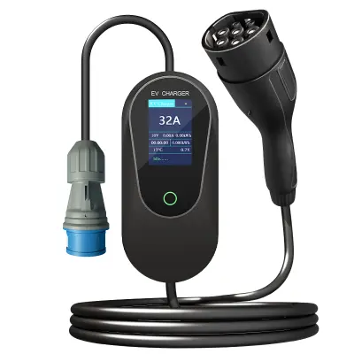 7KW EV polnilnik tipa 2, 32A prenosni EVSE, 5M