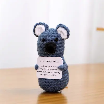 Kvačkana plišasta igrača koala z voščilnico