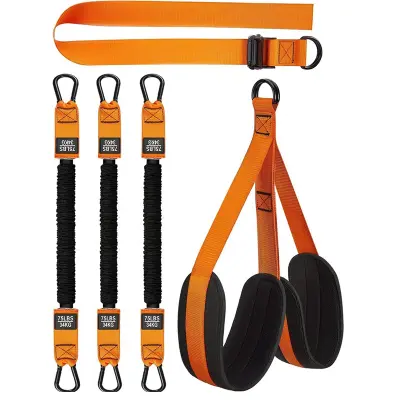 Pull up trak / Trening trakovi Pull ups - Pripomoček za vlečenje navzgor za kondicijo pri vadbi moči Orange 150 lbs